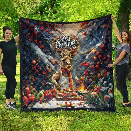 Kangaroo Chef Christmas in July Quilt