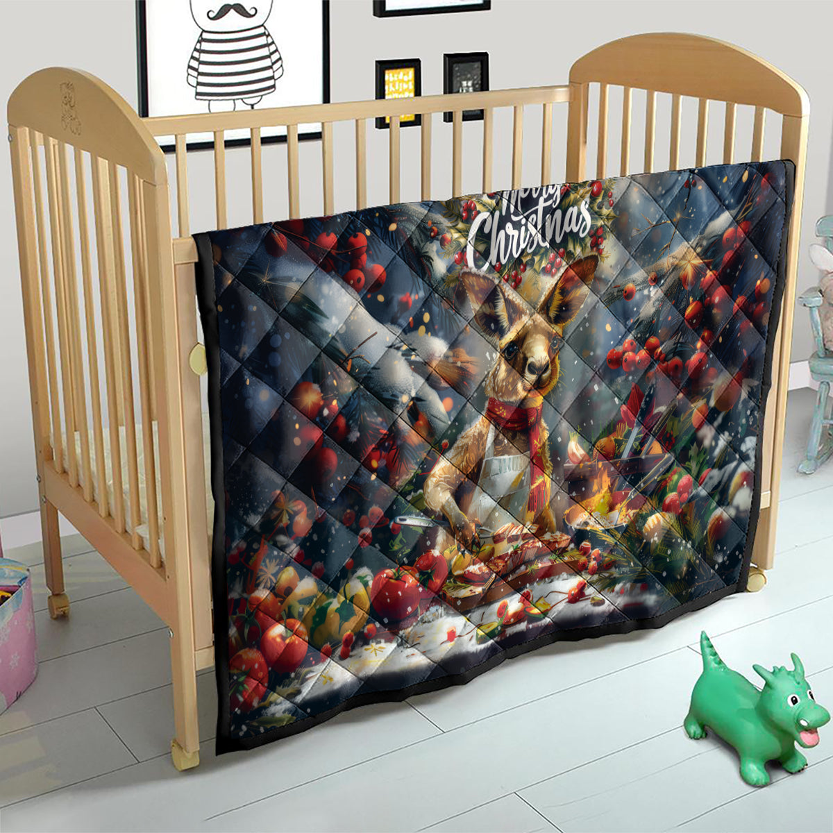 Kangaroo Chef Christmas in July Quilt