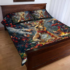 Kangaroo Chef Christmas in July Quilt Bed Set