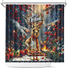 Kangaroo Chef Christmas in July Shower Curtain