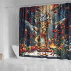 Kangaroo Chef Christmas in July Shower Curtain
