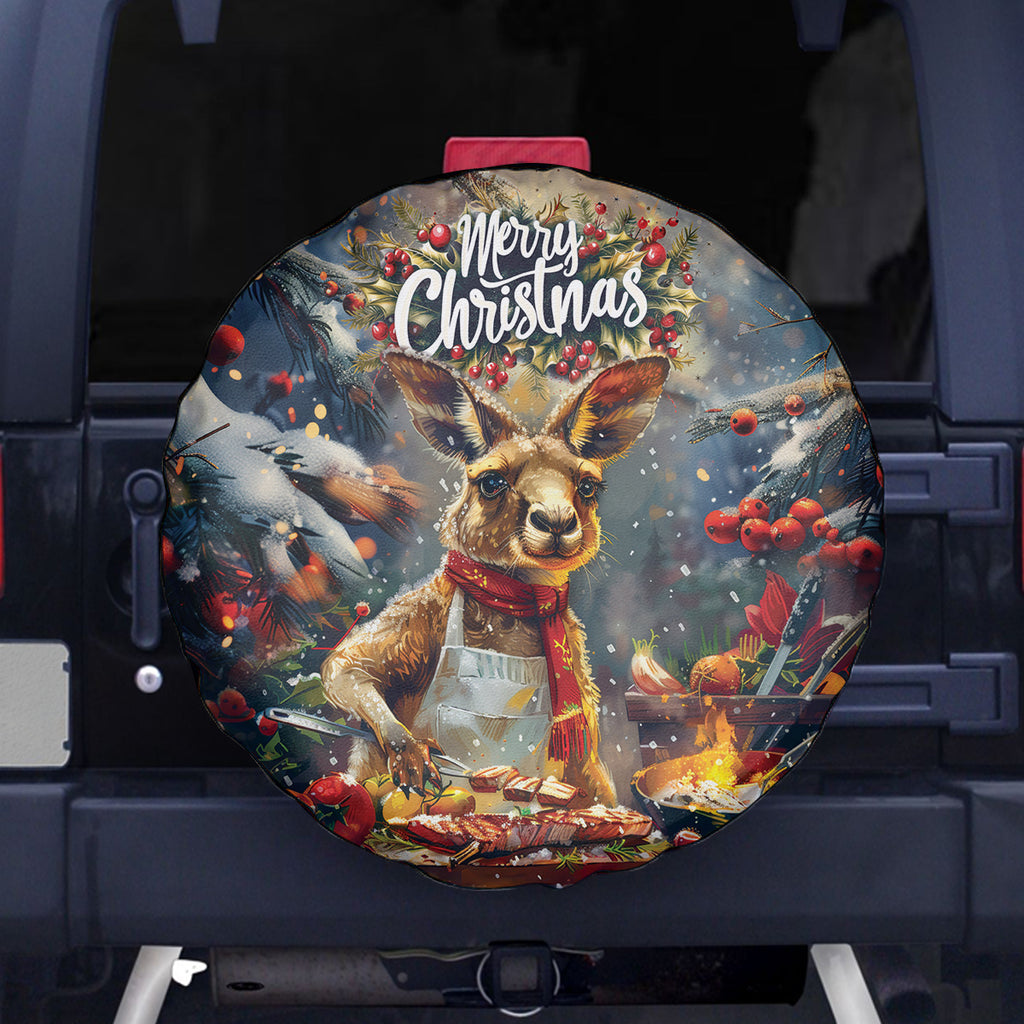 Kangaroo Chef Christmas in July Spare Tire Cover