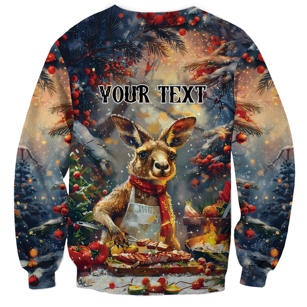 Personalised Kangaroo Chef Christmas in July Sweatshirt