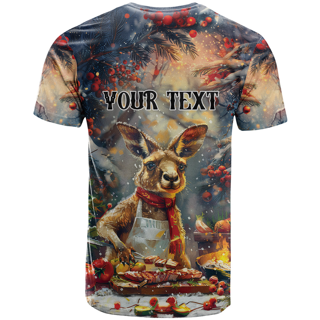Personalised Kangaroo Chef Christmas in July T Shirt