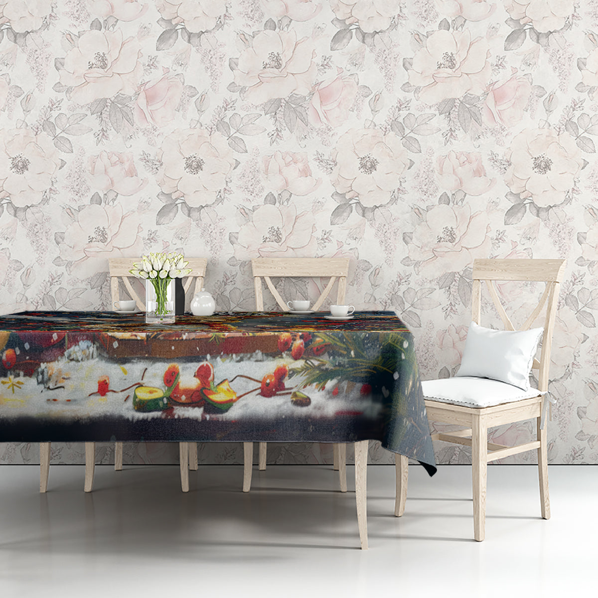Kangaroo Chef Christmas in July Tablecloth