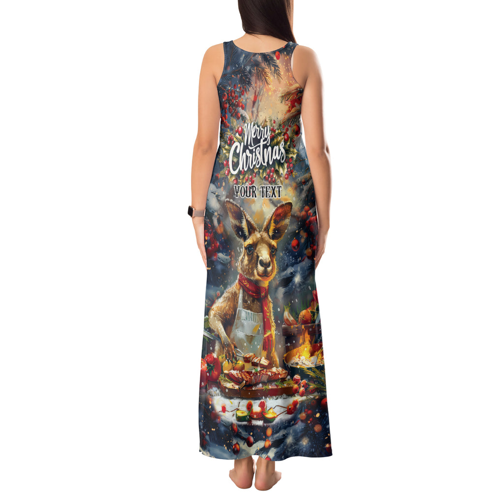 Personalised Kangaroo Chef Christmas in July Tank Maxi Dress
