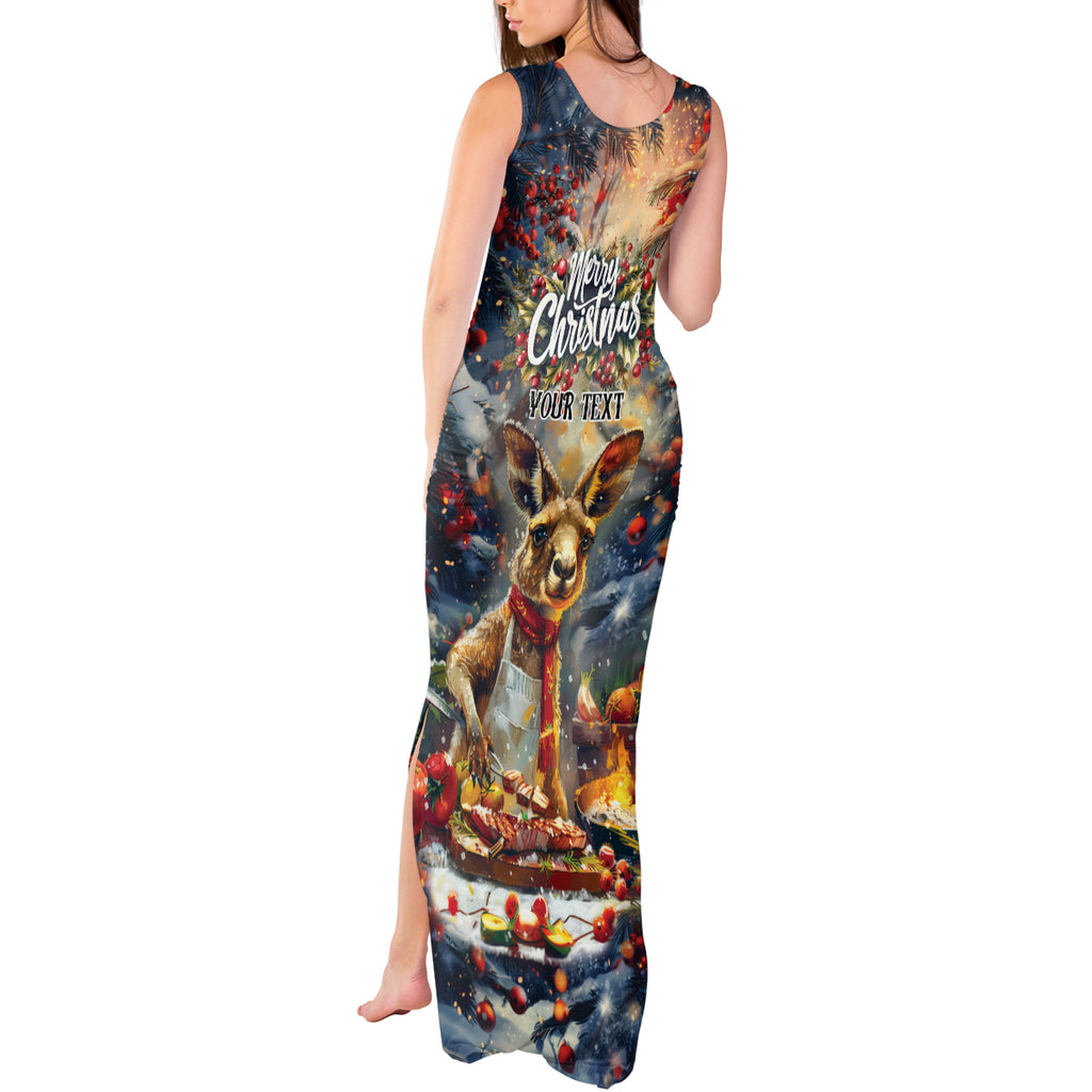 Personalised Kangaroo Chef Christmas in July Tank Maxi Dress