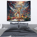 Kangaroo Chef Christmas in July Tapestry