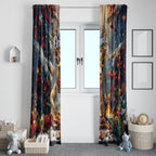 Kangaroo Chef Christmas in July Window Curtain