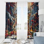 Kangaroo Chef Christmas in July Window Curtain
