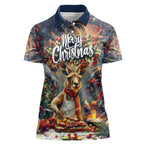 Personalised Kangaroo Chef Christmas in July Women Polo Shirt