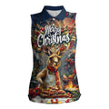 Personalised Kangaroo Chef Christmas in July Women Sleeveless Polo Shirt