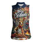 Personalised Kangaroo Chef Christmas in July Women Sleeveless Polo Shirt