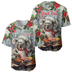 Personalised Koala Chef Christmas in July Baseball Jersey
