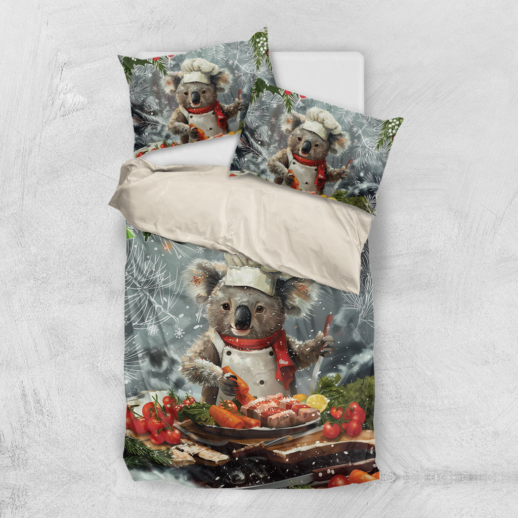 Koala Chef Christmas in July Bedding Set
