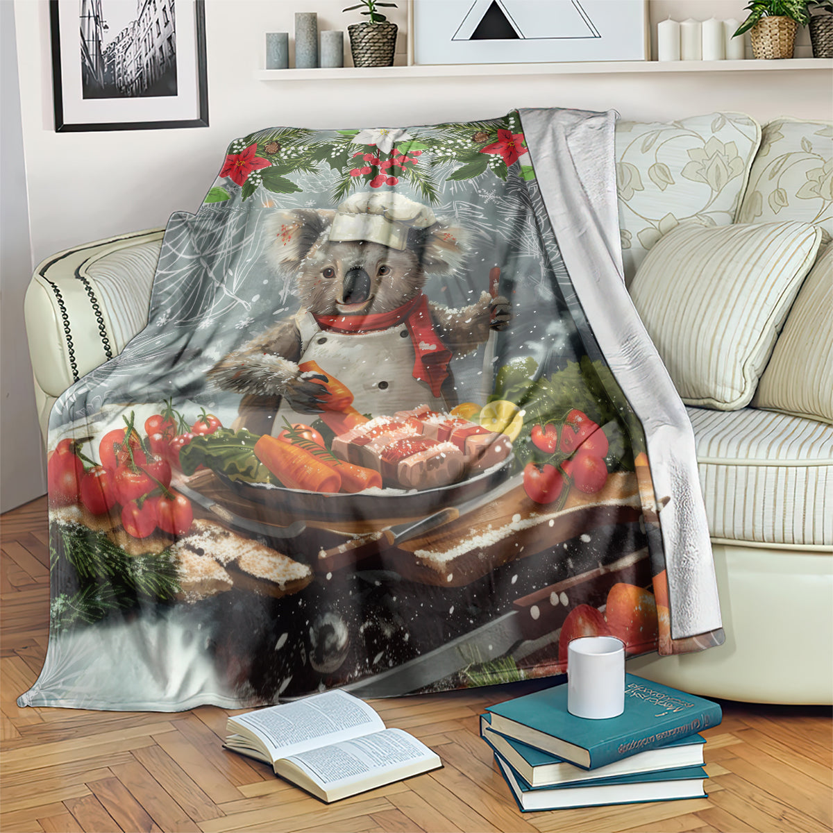 Koala Chef Christmas in July Blanket