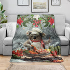 Koala Chef Christmas in July Blanket