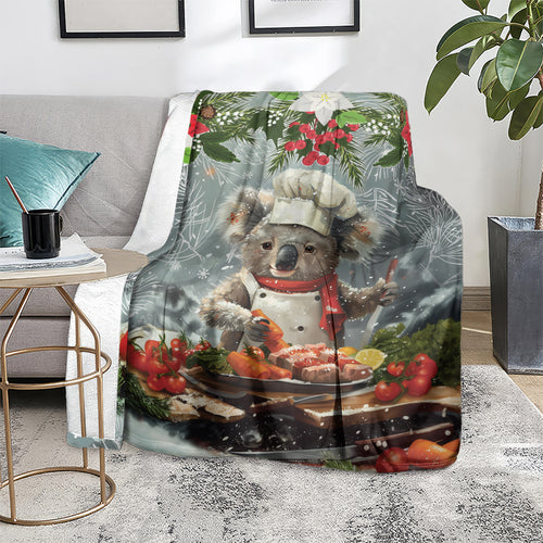 Koala Chef Christmas in July Blanket