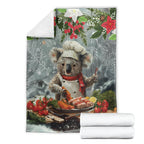 Koala Chef Christmas in July Blanket