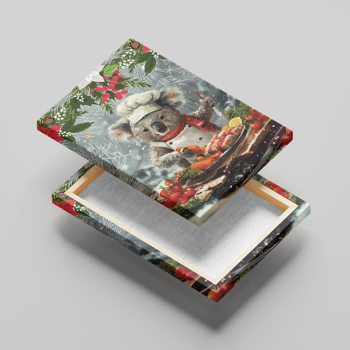 Koala Chef Christmas in July Canvas Wall Art