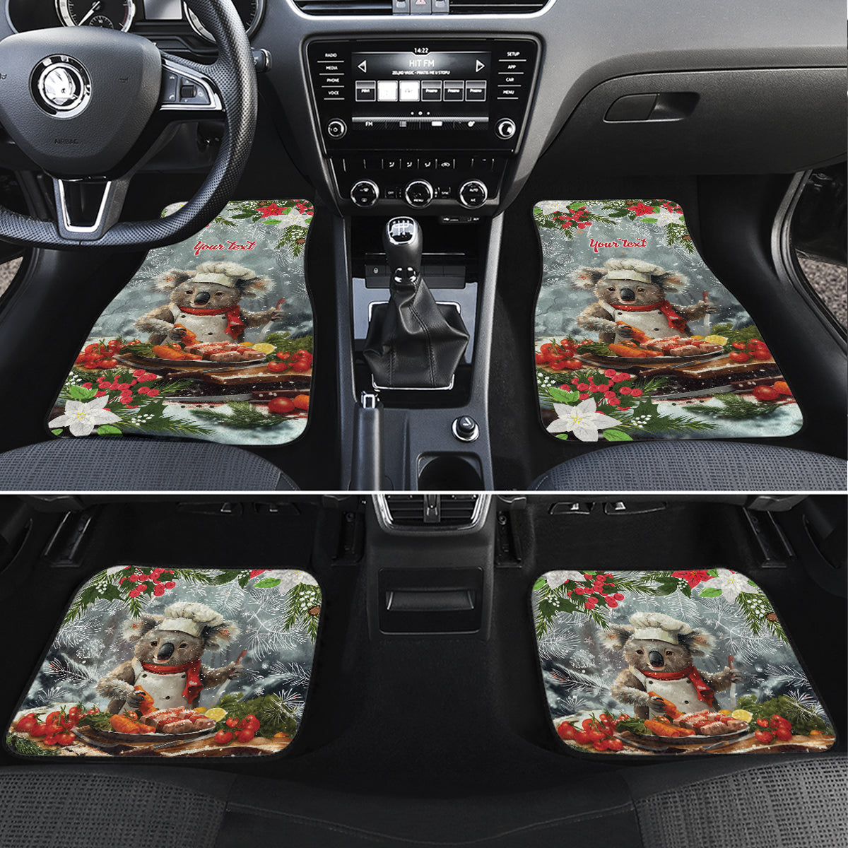 Koala Chef Christmas in July Car Mats