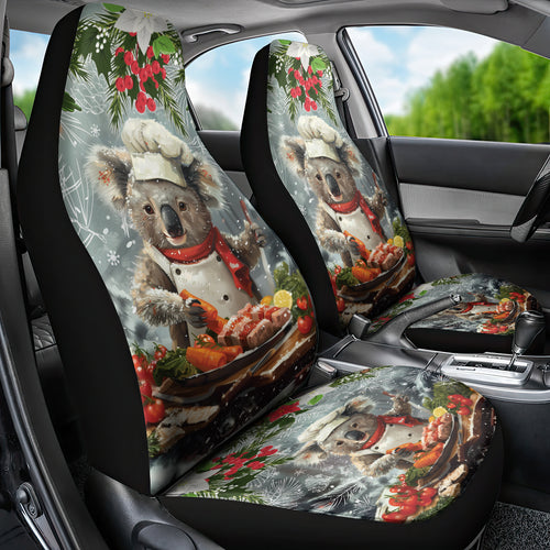 Koala Chef Christmas in July Car Seat Cover