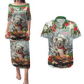 Personalised Koala Chef Christmas in July Couples Matching Puletasi and Hawaiian Shirt