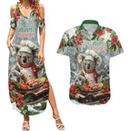Personalised Koala Chef Christmas in July Couples Matching Summer Maxi Dress and Hawaiian Shirt