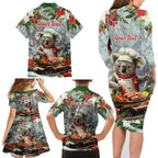 Personalised Koala Chef Christmas in July Family Matching Long Sleeve Bodycon Dress and Hawaiian Shirt