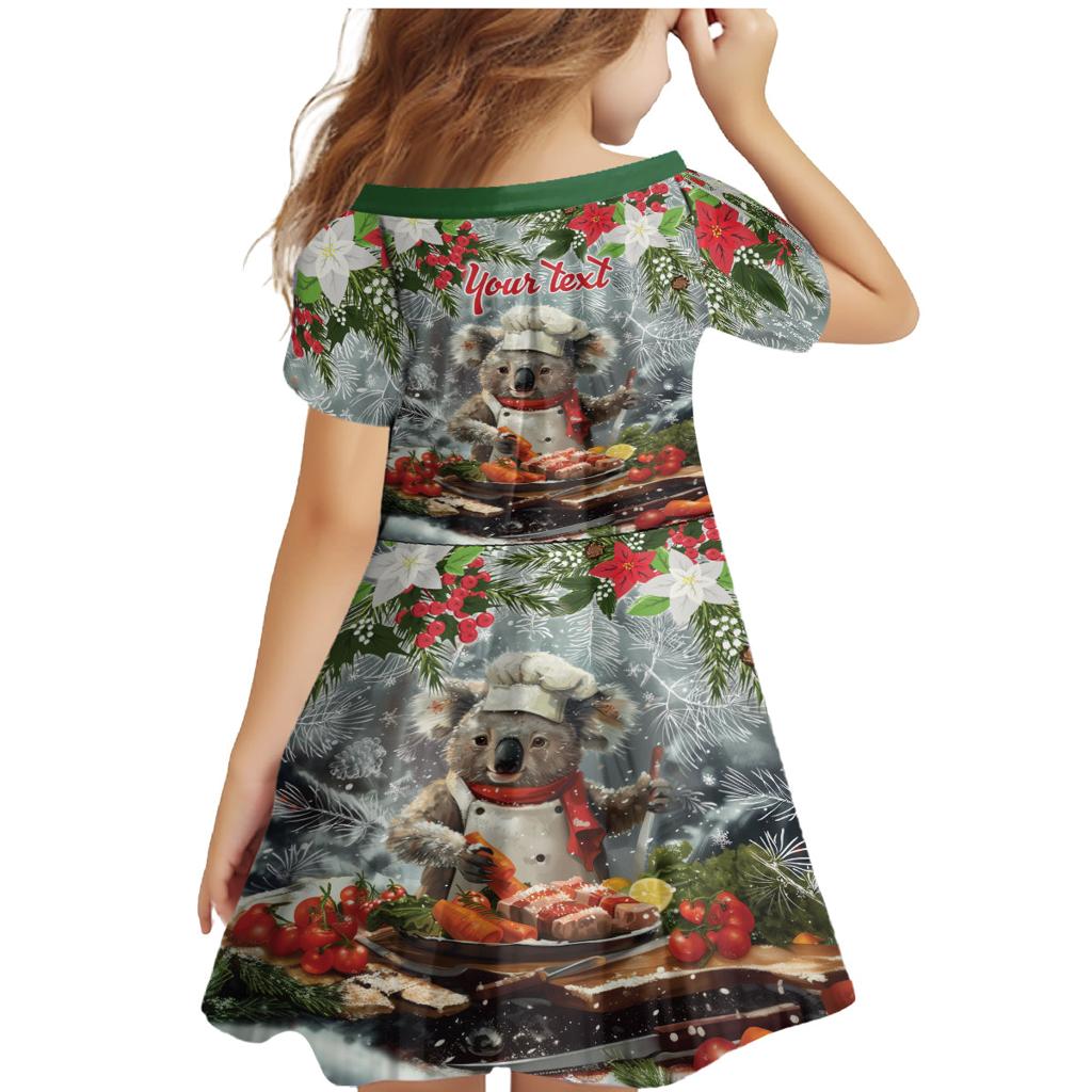 Personalised Koala Chef Christmas in July Family Matching Mermaid Dress and Hawaiian Shirt