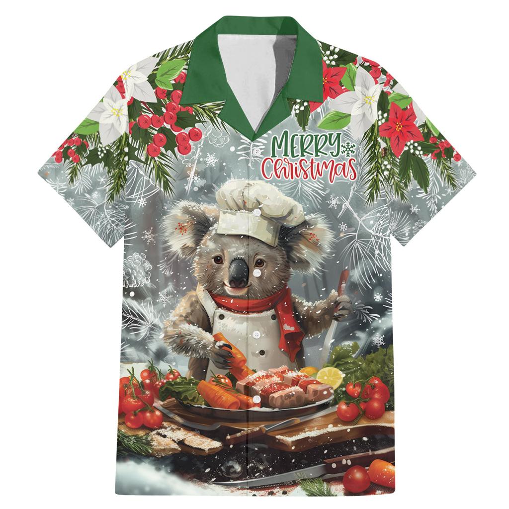 Personalised Koala Chef Christmas in July Family Matching Mermaid Dress and Hawaiian Shirt