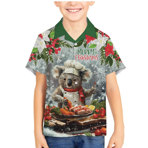Personalised Koala Chef Christmas in July Family Matching Mermaid Dress and Hawaiian Shirt