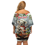 Personalised Koala Chef Christmas in July Family Matching Off Shoulder Short Dress and Hawaiian Shirt