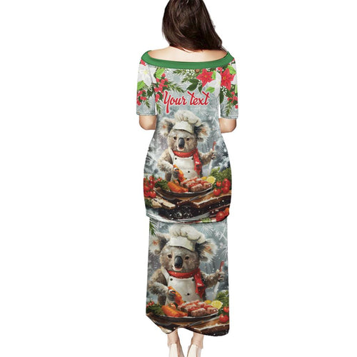 Personalised Koala Chef Christmas in July Family Matching Puletasi and Hawaiian Shirt