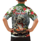 Personalised Koala Chef Christmas in July Family Matching Short Sleeve Bodycon Dress and Hawaiian Shirt