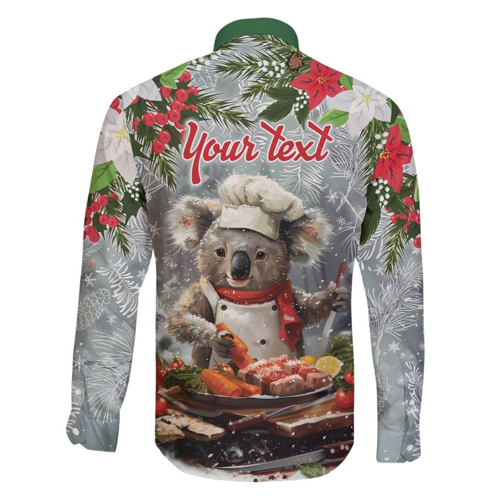 Personalised Koala Chef Christmas in July Family Matching Short Sleeve Bodycon Dress and Hawaiian Shirt