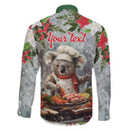 Personalised Koala Chef Christmas in July Family Matching Short Sleeve Bodycon Dress and Hawaiian Shirt