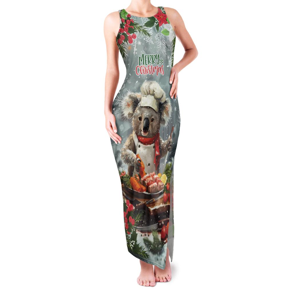 Personalised Koala Chef Christmas in July Family Matching Tank Maxi Dress and Hawaiian Shirt