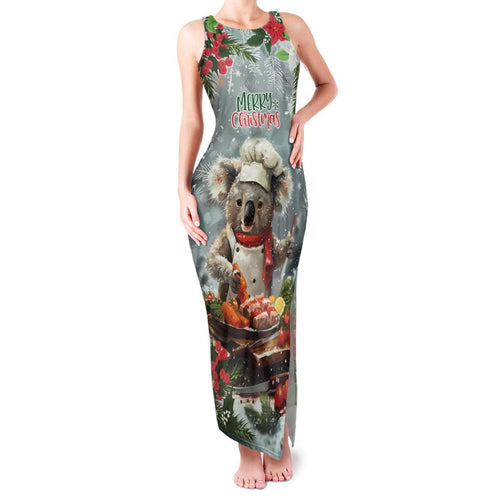 Personalised Koala Chef Christmas in July Family Matching Tank Maxi Dress and Hawaiian Shirt