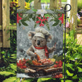 Koala Chef Christmas in July Garden Flag