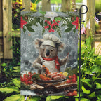 Koala Chef Christmas in July Garden Flag