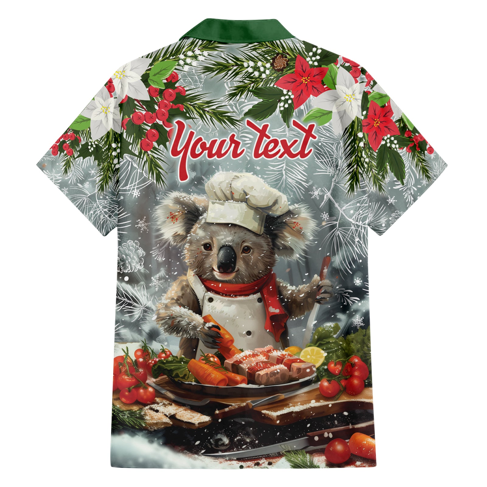 Personalised Koala Chef Christmas in July Hawaiian Shirt