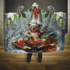 Koala Chef Christmas in July Hooded Blanket