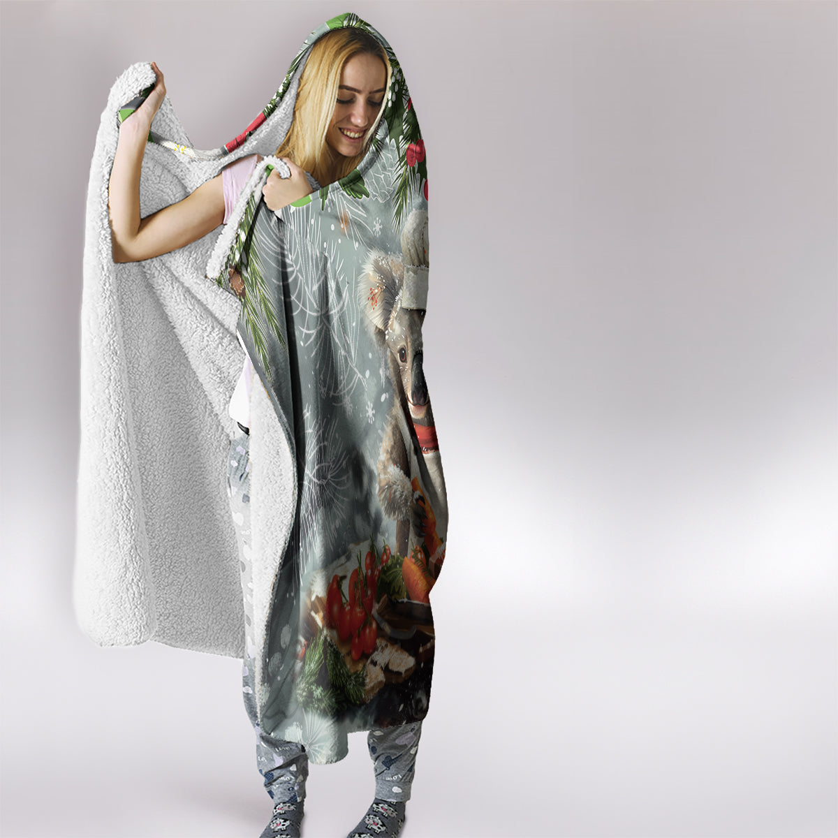 Koala Chef Christmas in July Hooded Blanket