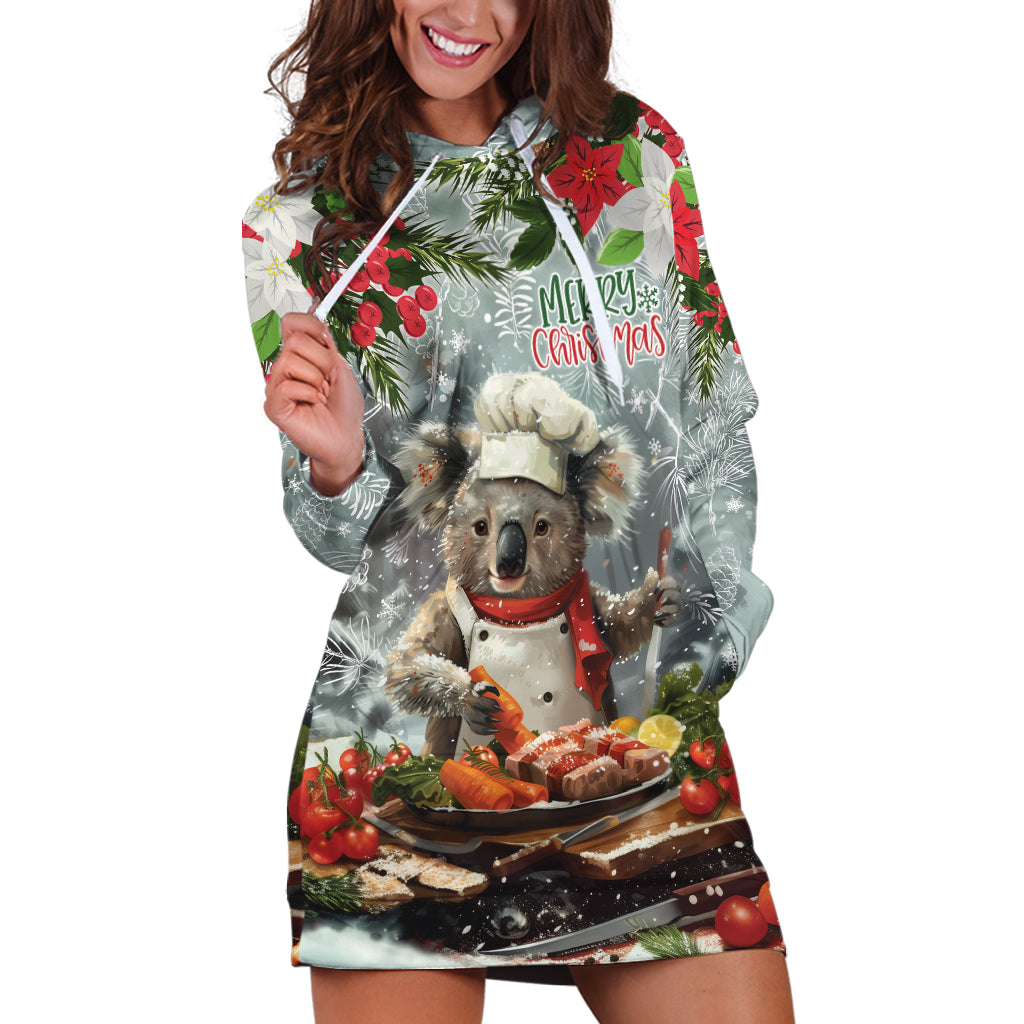 Personalised Koala Chef Christmas in July Hoodie Dress