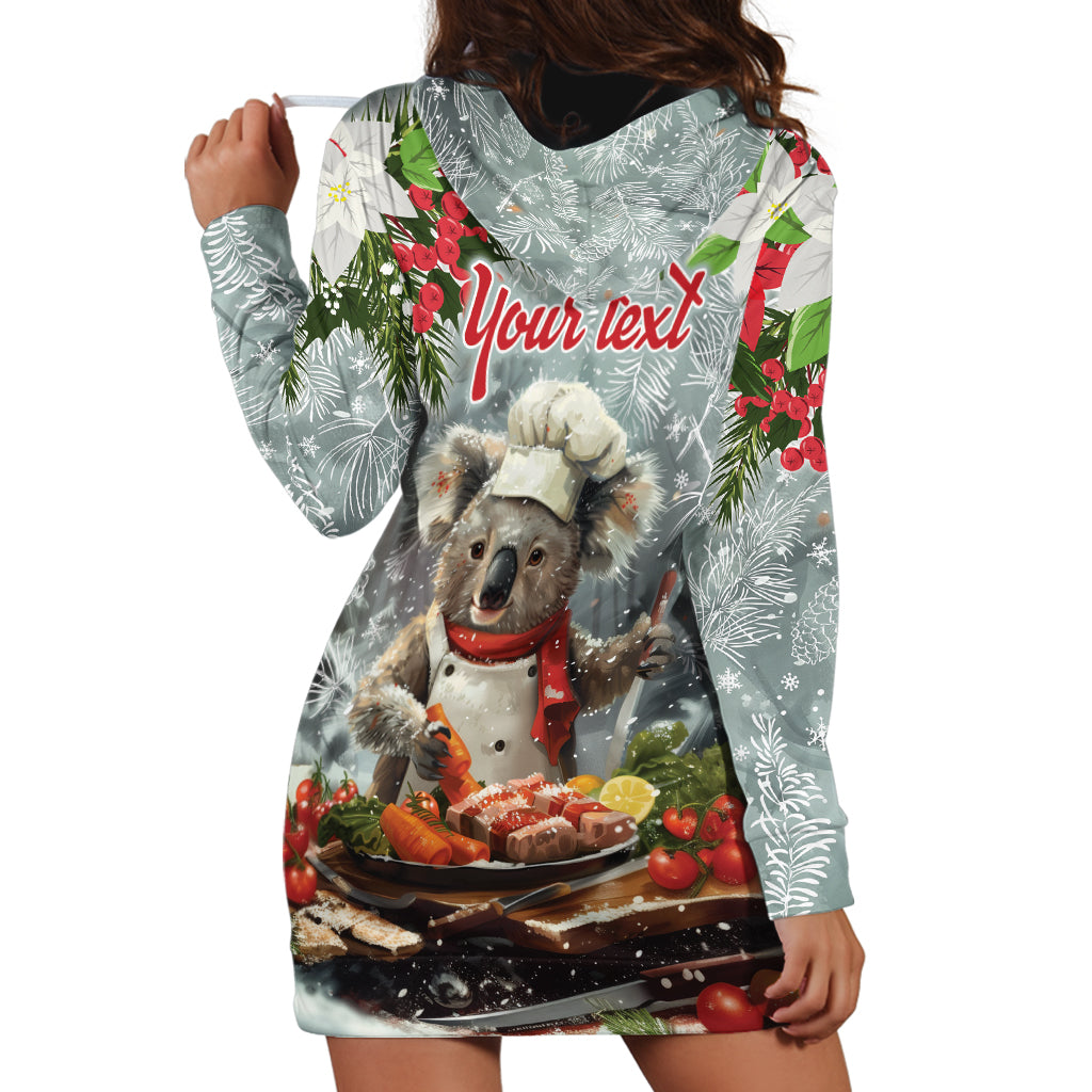 Personalised Koala Chef Christmas in July Hoodie Dress