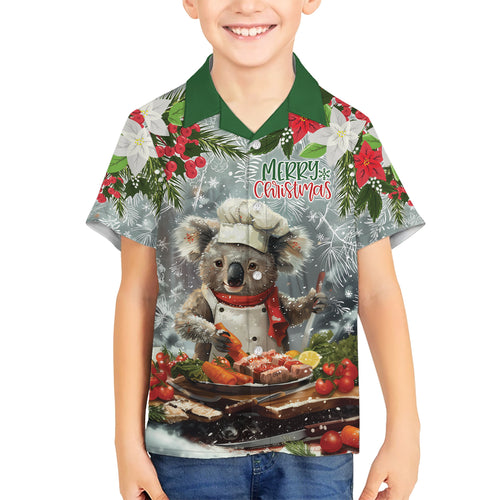 Personalised Koala Chef Christmas in July Kid Hawaiian Shirt