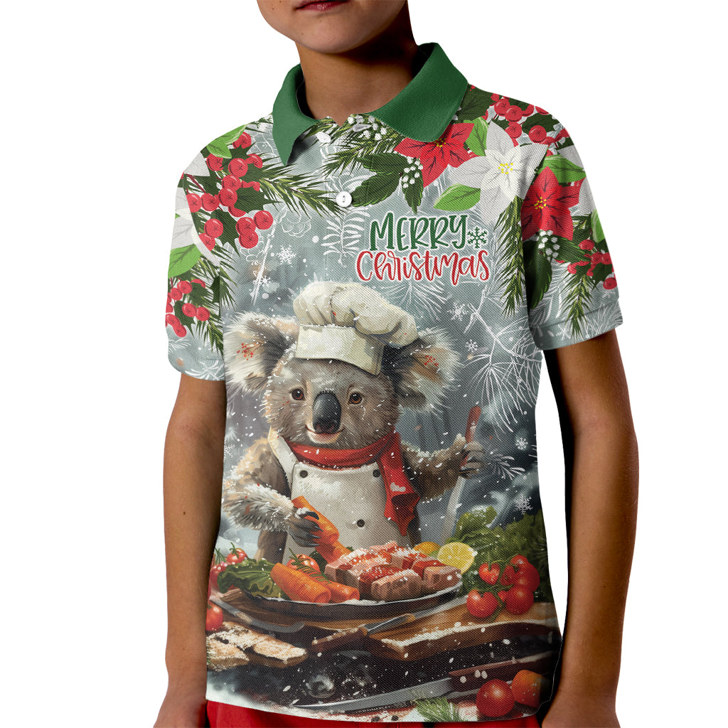 Personalised Koala Chef Christmas in July Kid Polo Shirt