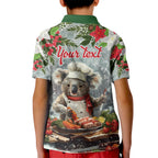 Personalised Koala Chef Christmas in July Kid Polo Shirt