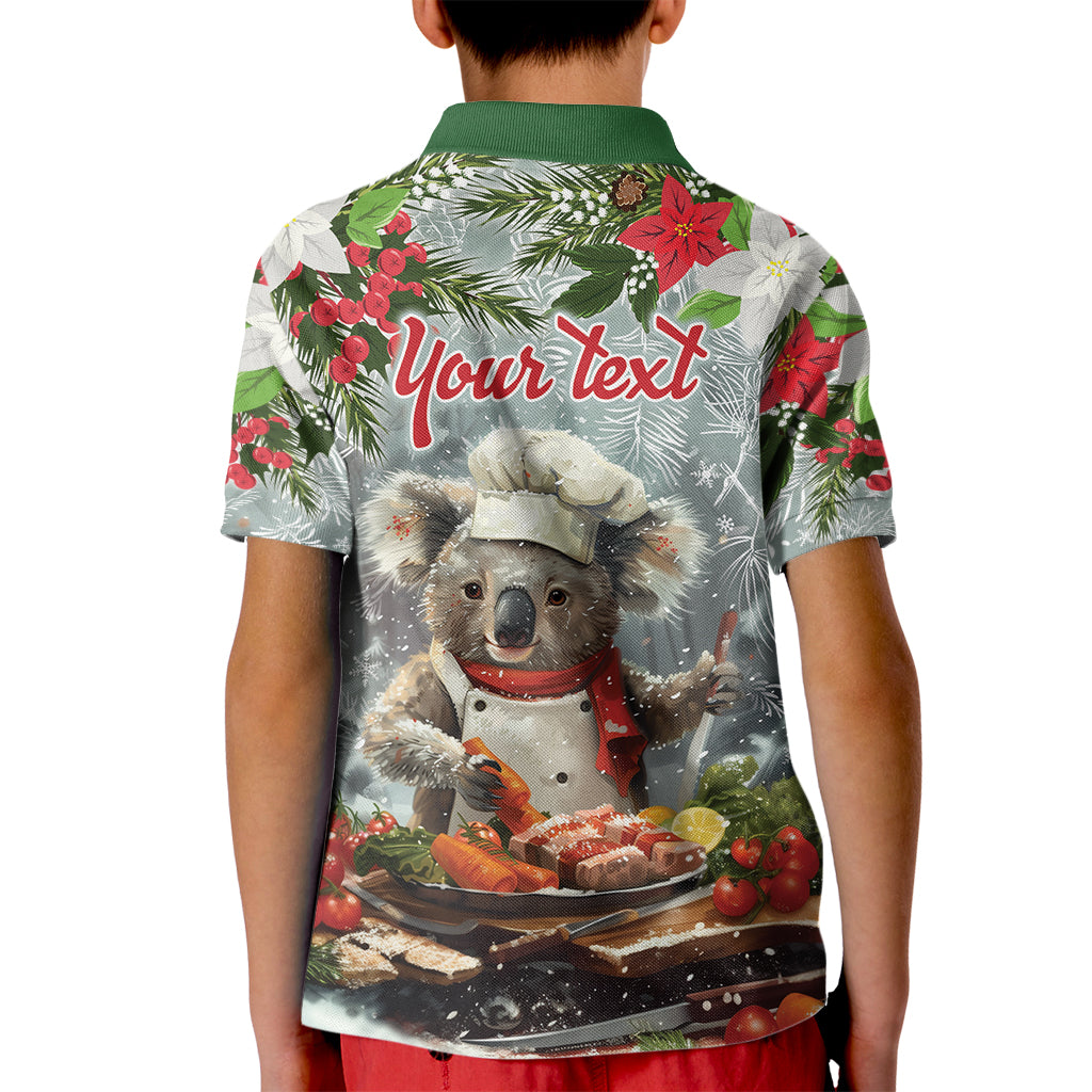 Personalised Koala Chef Christmas in July Kid Polo Shirt